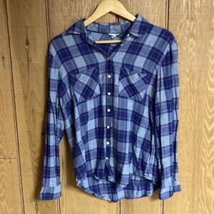 𝅺aeropostale flannel plaid long sleeve condition. Size L